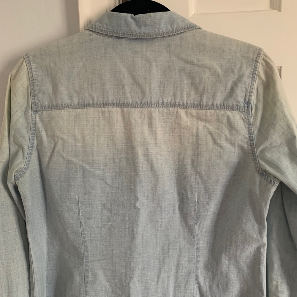 Halogen Denim Button Down Rhinestone Embellishment - image 8